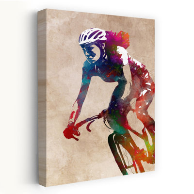 «Vibrant Cycling Spirit», art mural contemporain