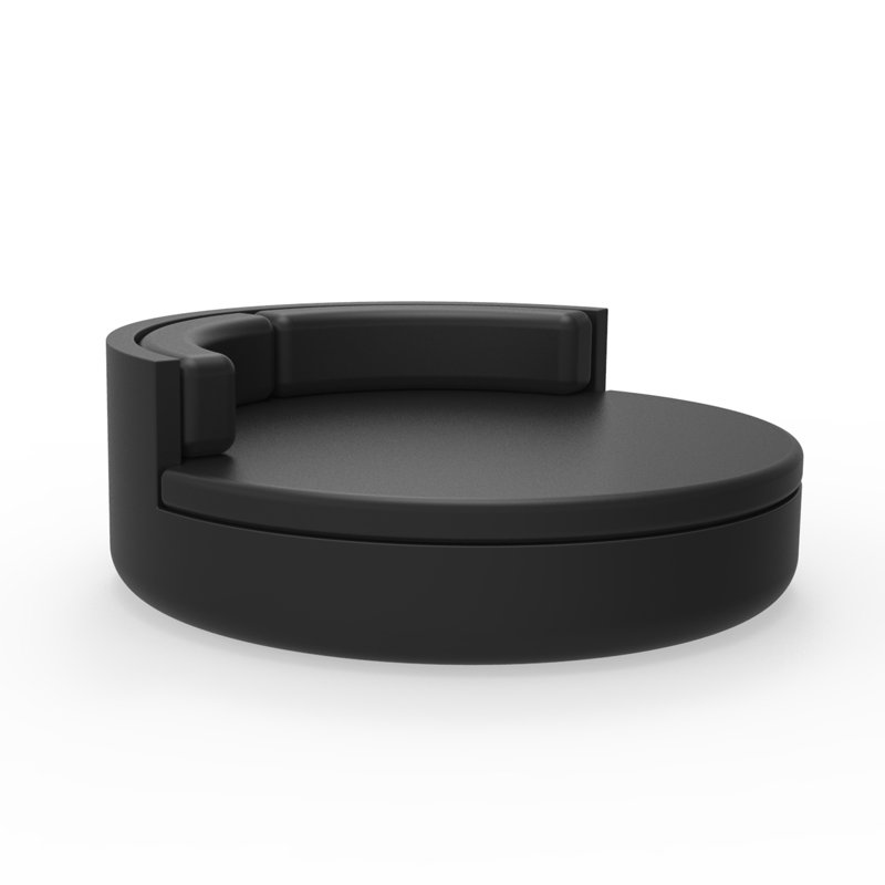 Ulm - Daybed Fixed Backrest - 70.75"Dia - Basic, Black