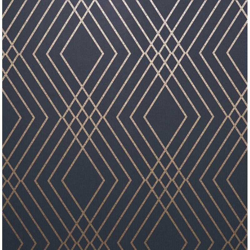 Eads 10.05m x 53cm Roll, Navy/Gold