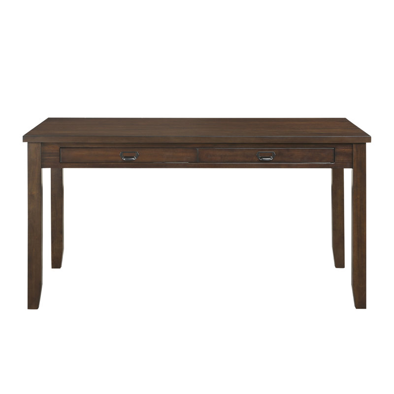 Table de salle à manger à finition bois de cerisier foncé avec 4 tiroirs 1 pièce