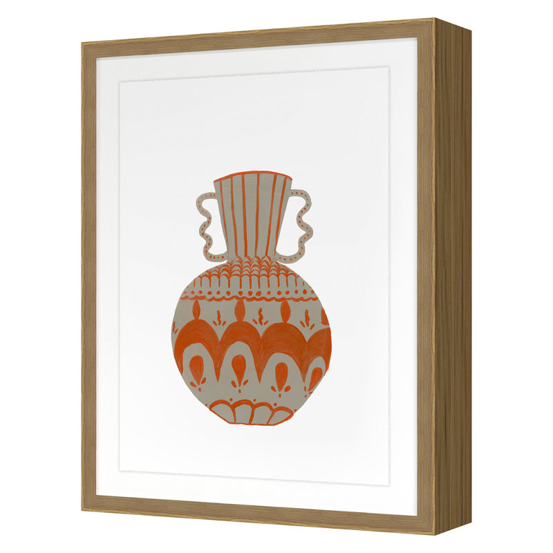 Vessel 5 Print by Jo Stearns, 24" H x 18" W x 2.38" D, Oak Framed