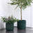 Jade Green Ribbed Round Ceramic Planter-317790822