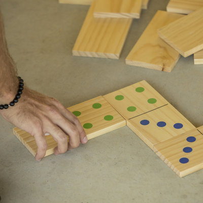 Domino géant en bois pour la pelouse 28 pièces
