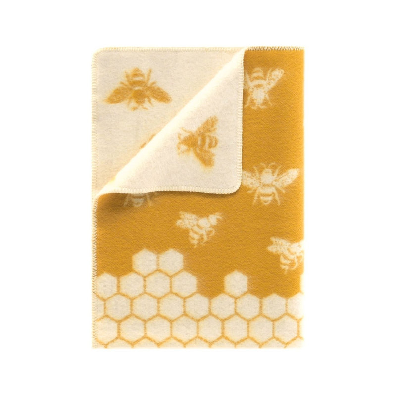 Yellow Bee Medium Wool Blanket