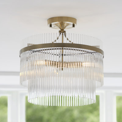 Geira Glass Semi Flush Mount