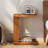 19.7" Solid Wood C-Shaped End Table, Sofa Side Table for Couch, Living Room
