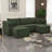 Modern Compact Modular Sofa: 3-Seat Space-Saver Grey Corduroy Sectional, Cloud Comfort (Packaged Flat)-2090208952
