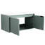 Meuble-lavabo mural 36 po pour 2 portes avec rangement en forme de goutte en résine
