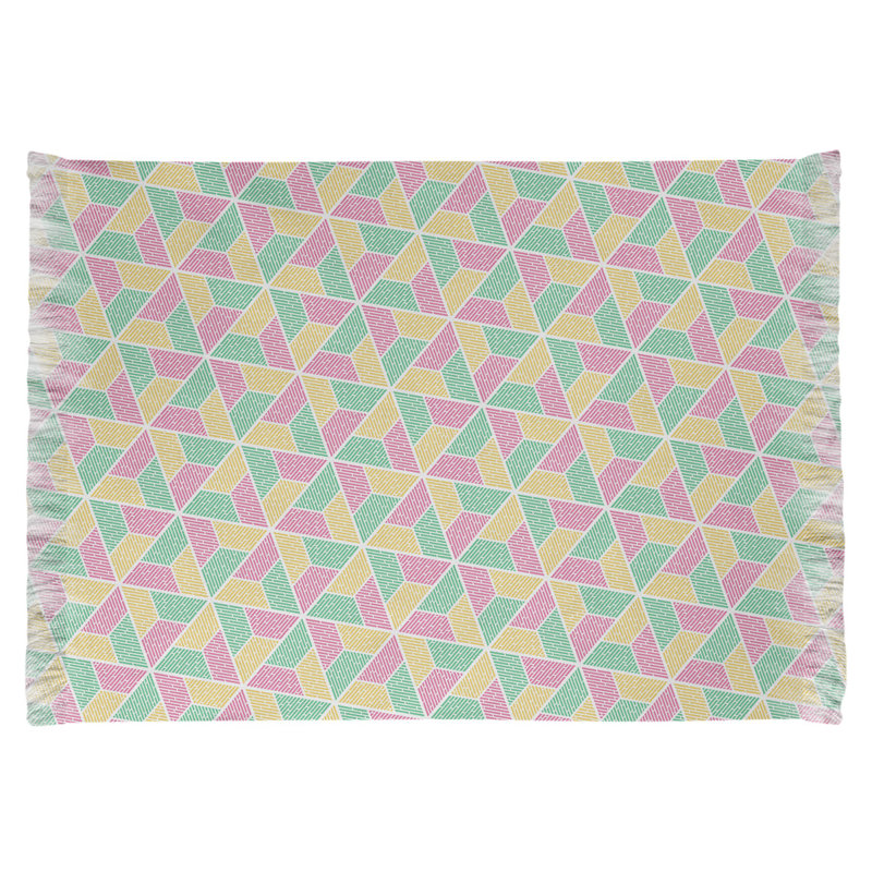 Tapis jaune/rose/vert trapézoïdals Mcguigan, Non