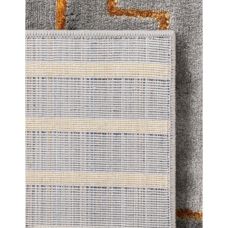 Tapis Mirage Nikica Latitude Run® gris et or, Tapis de couloir 2 pi 7 po x 12 pi