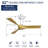 52 Inch Modern Ceiling Fan With 3 ABS Blades Remote Control Reversible DC Motor Without Light For Living Room-1086342484-1086342486