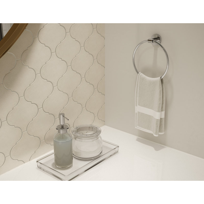 Identity 3 Piece Bath Hardware Set with Toilet Paper Holder, 18 in. Towel Bar and Towel Ring, Polished Chrome