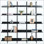 Bibliothèque à 5 niveaux avec bureau ouvert, tablette de style industriel rétro avec structure en métal-675768573