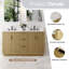 Marcel 60''W X 35''H Solid Wood Bathroom Vanity With Stain-Resistant Carrera White  Quartz Top And Double Sink