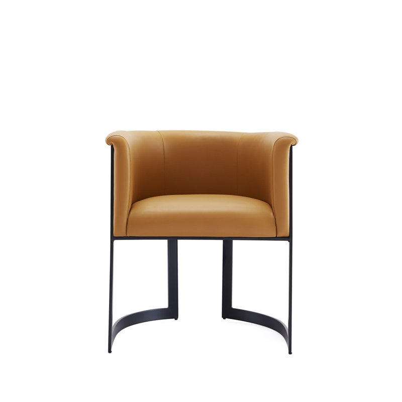 Chaise en cuir Corso, Chameau