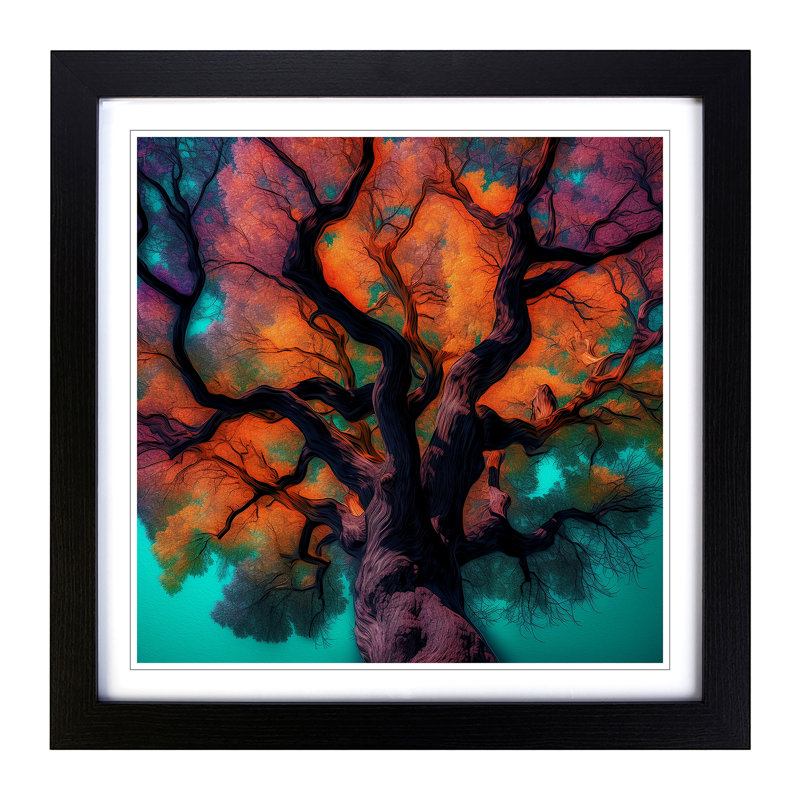 Tree Precisionism - Framed Print, Black