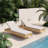 Outdoor Wicker Chaise Lounge With Cushions(Set Of 2)