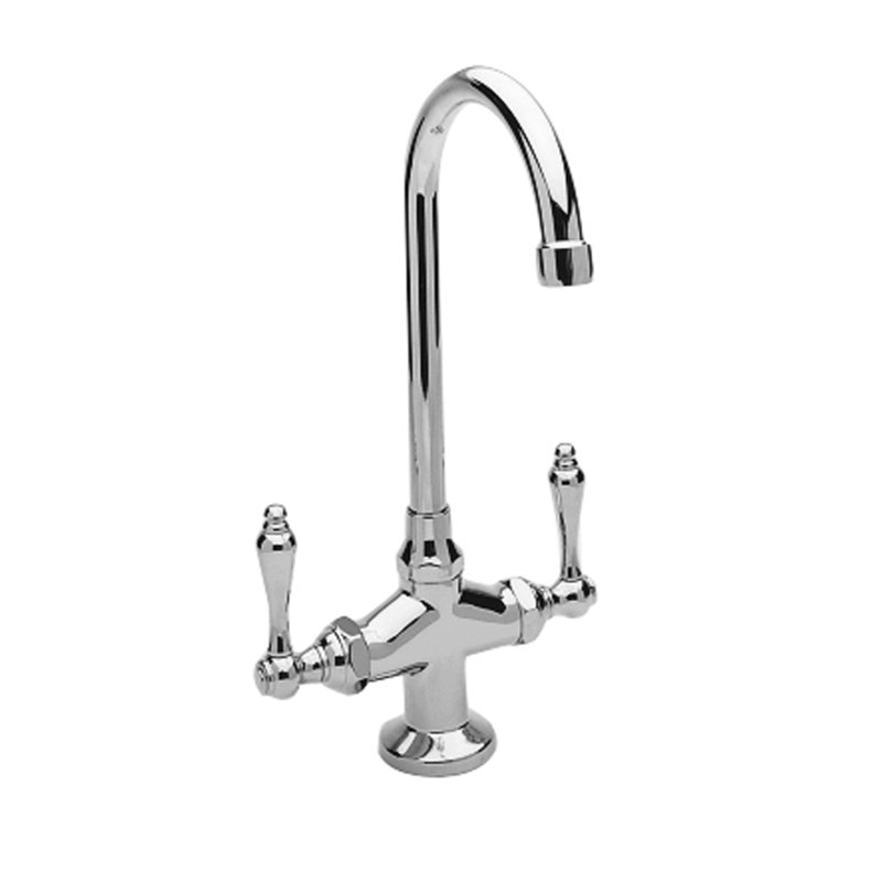 Nadya Double Handle Bar Faucet, Aged Brass