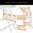 Twin Over Twin House Bunk Bed With Roof , Window, Window Box, Door , With Safety Guardrails And Ladder-1706765865