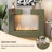 39.37"Green Modern Simulated Flame Electric Fireplace Humidifier-118508727-118508726
