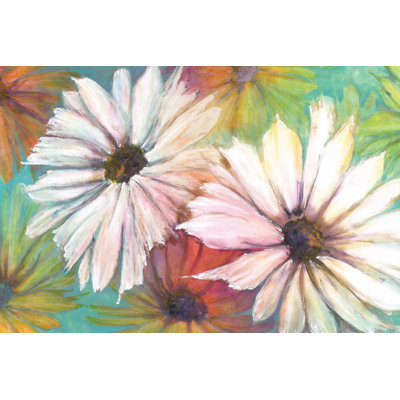 Super Colorful Flowers 2 - Wrapped Canvas Painting