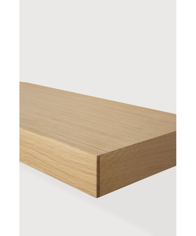 Wall Oak Solid Wood Floating Shelf, 2" H x 27.6" W x 8.7" D, Natural Oak