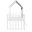 Metal Twin size Loft Bed with Roof, Window, Guardrail, Ladder-114556183