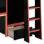 Lit mezzanine en bois Wood - bureau intégré, garde-robe, éclairage à DEL et 1 tiroir inclus-1396932710
