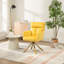 Fauteuil d'appoint pivotant contemporain à dossier haut en velours Velvet-1997660901