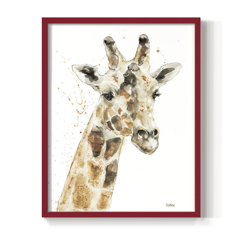 Savannah IV Framed Print - Solid Wood, H 15 po x l 12 po, Rouge