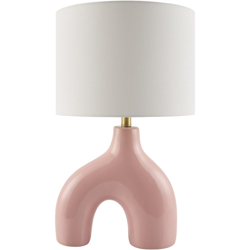 Lampe de table en céramique Arlis, Rose