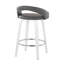 Ensemble de tabouret de bar pivotant contemporain avec revêtement en similicuir et repose-pieds-1645547322