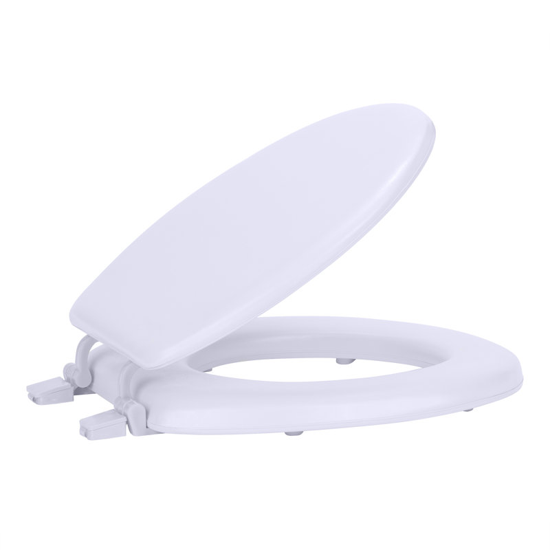 Fantasia Woven Trends Vinyl Toilet Seat for Bathroom with Lid Set, Silver, Standard