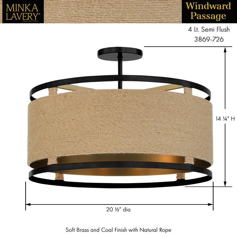 Windward Passage - semi-encastré 4 lumières