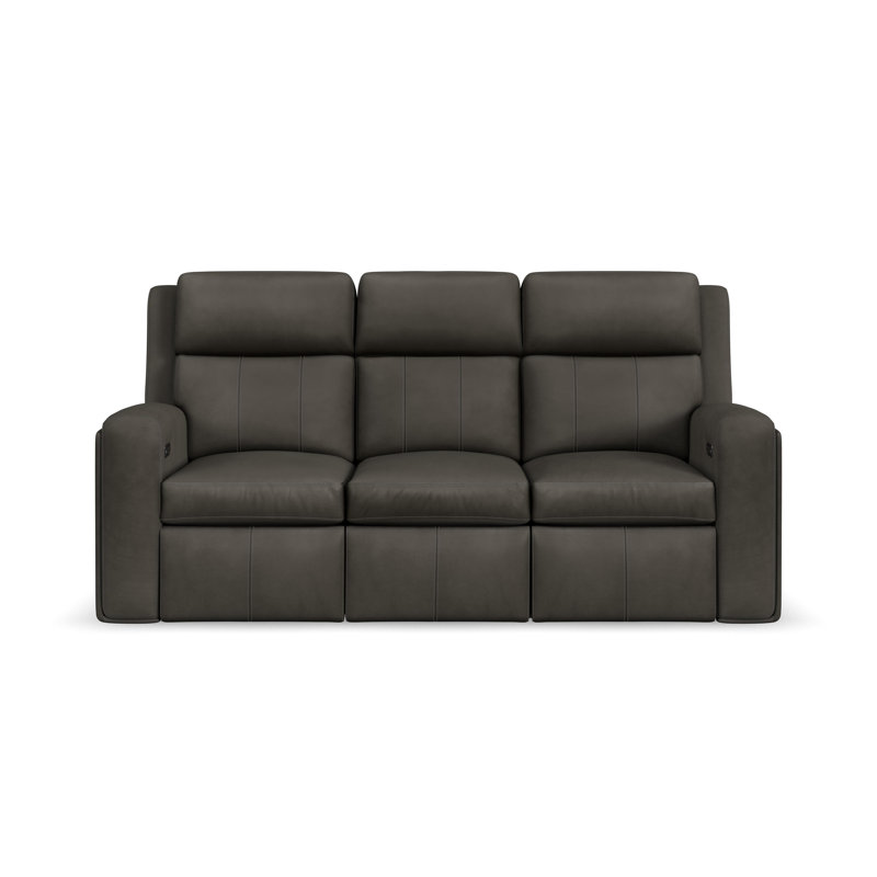 Harrison Power Reclining Sofa With Power Headrests & Lumbar, Gray