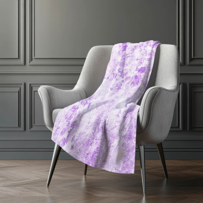 Jeté floral Sherpa ASB724 Addison, Floral lavande