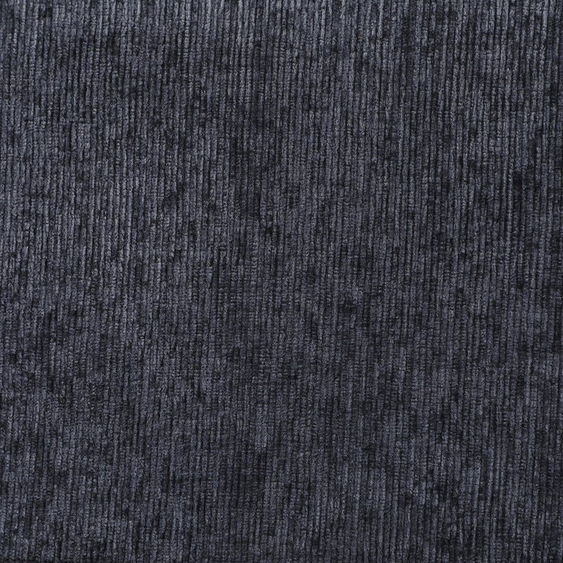 Canapé modulaire avec repose-pieds, Chenille - Noir, 35 po H x 136,25 po L x 99,25 po P