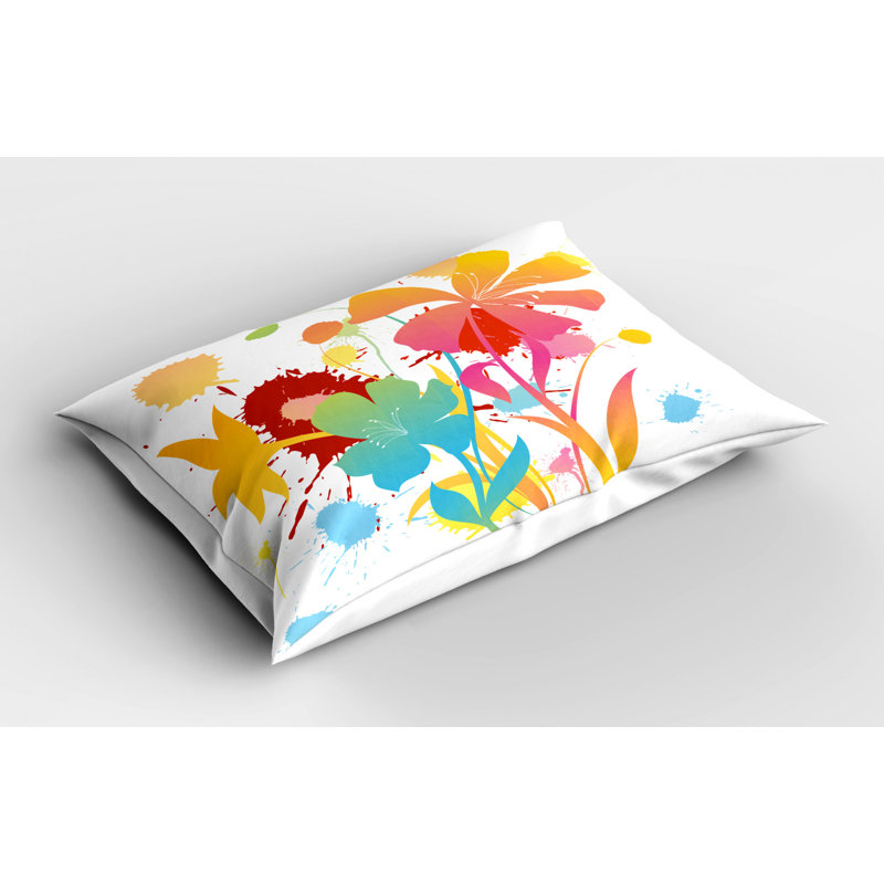 Flowers Polyester Floral Sham Set, Twin
