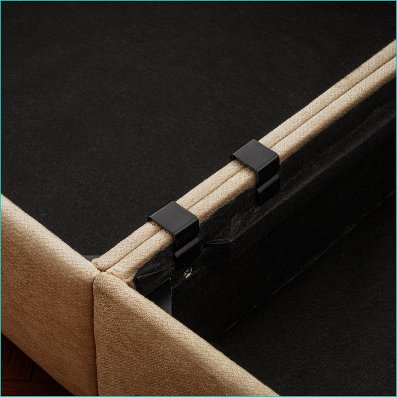 Canapé modulaire à 3 places contemporain en forme de L avec siège de rangement et amp; Repose-pieds | Chameau | Chenille