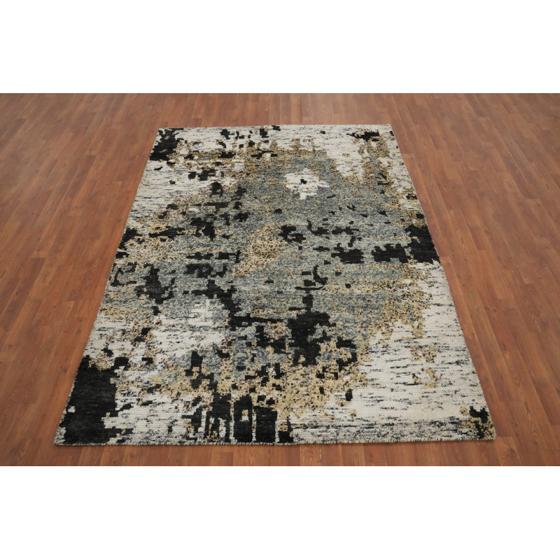 Tapis de salon moderne et abstrait 6 x 8