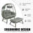 Spacious Patio Lounge Chairs, Steel Rattan Boho Egg Seat For Patio Home