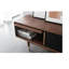 Cabinet audiovisuel simple en noyer noir