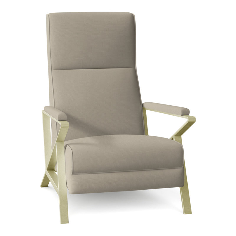 Infinity 28.25" Wide Manual Standard Recliner, Brushed Brass, Perigold Beagle Grasscloth