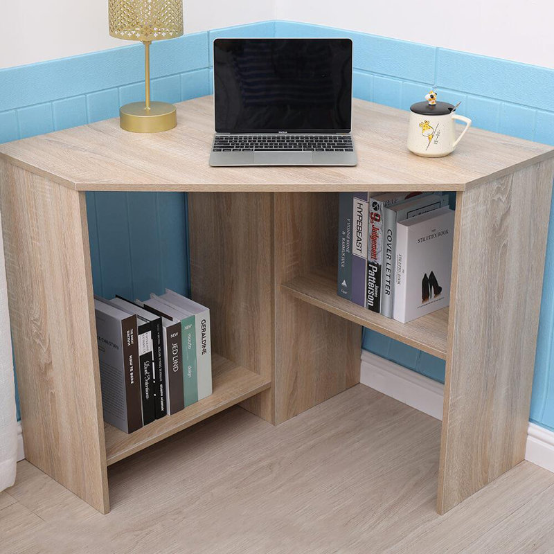 Zytavious Corner Computer Desk, Oak