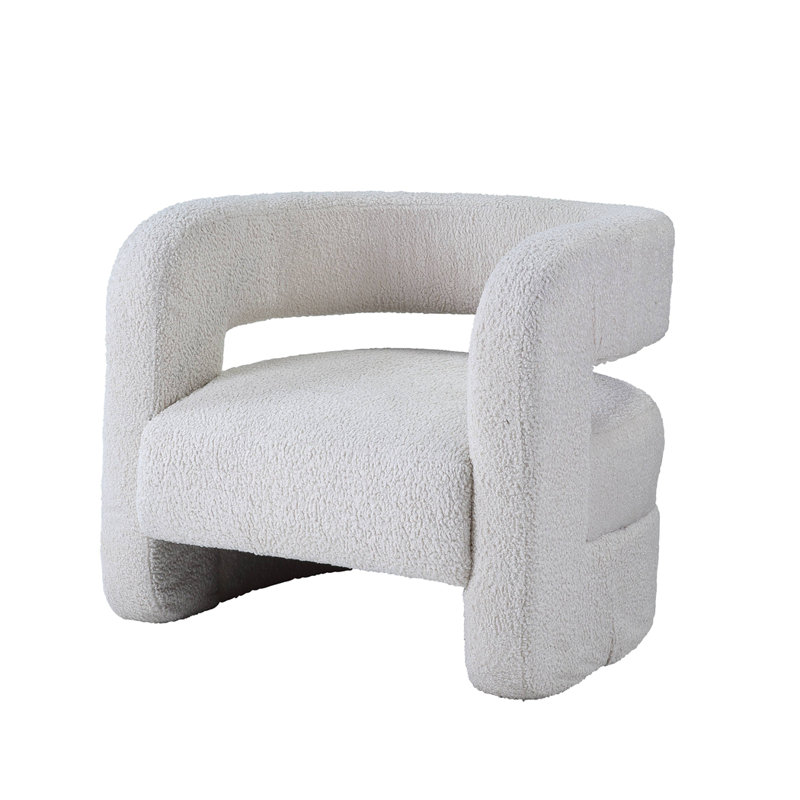 Fauteuil d'appoint en sherpa blanc