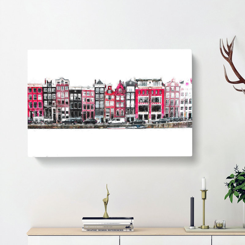 Wintertime In Amsterdam Netherlands - Wrapped Canvas, 40cm H x 60cm W x 3cm D