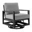 Chaise d'extérieur en métal avec coussins Brittanny