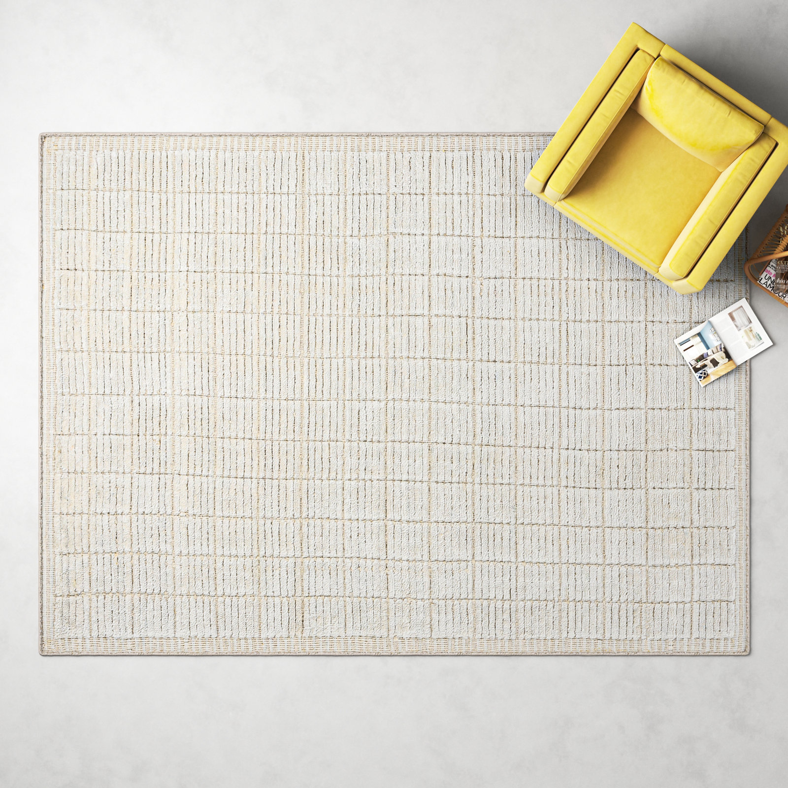 Jacey Hand-Woven Checkered Rug, Rectangle 8' x 10'