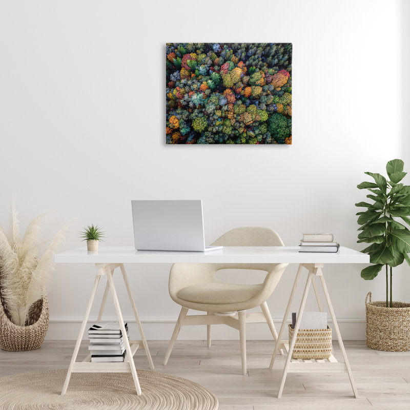 Art mural sur toile, "Feuillage automnal" par Rick Berk, H 24 po x l 30 po