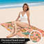 1Pcs Mignon lion lion léopard prenant un bain Animaux drôles Feuilles tropicales Serviette de plage Couverture en microfibre à séchage rapide pour la natation Voyage Camping